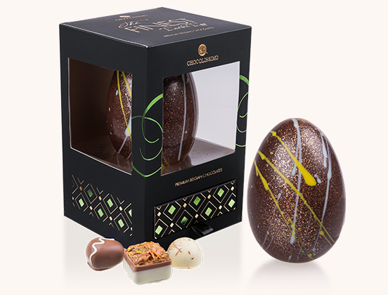 Einzigartige Merkmale des Schokoladeneis zu Ostern mit Pralinen