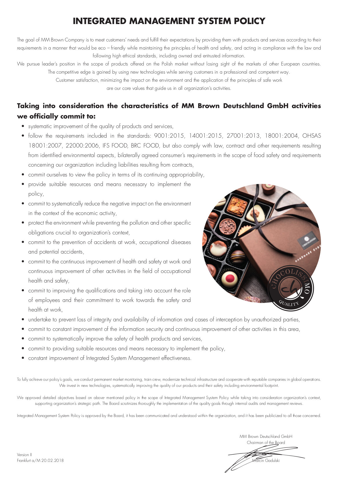 Integrated System Management Policy