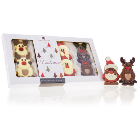 Santas & Reindeer - 8 Schoko-Täfelchen zu Weihnachten