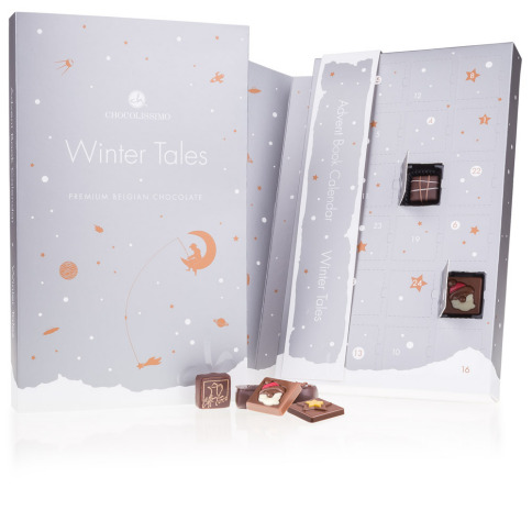Winter Tales Pralines & Neapolitans - Adventskalender mit 12 Pralinen und 12 Schoko-Täfelchen 