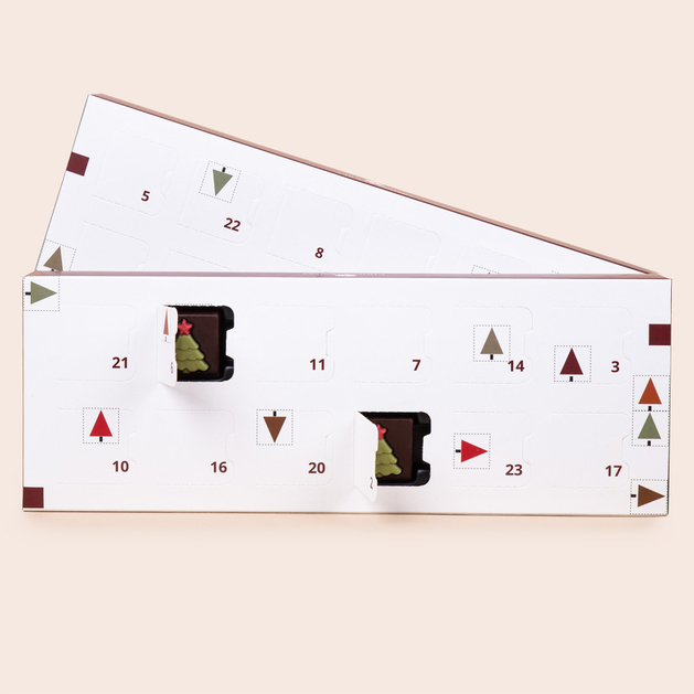 Adventskalender White Snow - mit 24 Schoko-Täfelchen