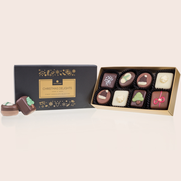 Christmas Delights 8 - 8 Pralinen mit weihnachtlichen Motiven