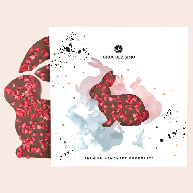 ChocoHase Duett mit Himbeeren