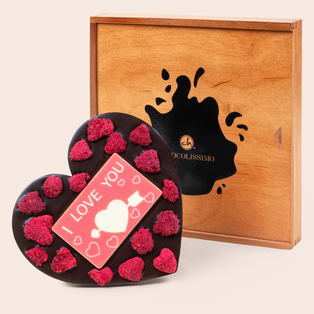 ChocoHerz 'Love' mit Himbeeren