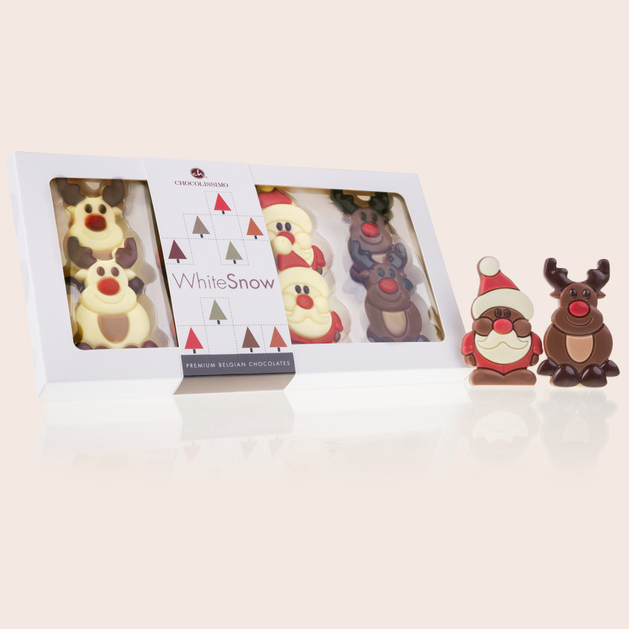 Santas & Reindeer - 8 Schoko-Täfelchen zu Weihnachten