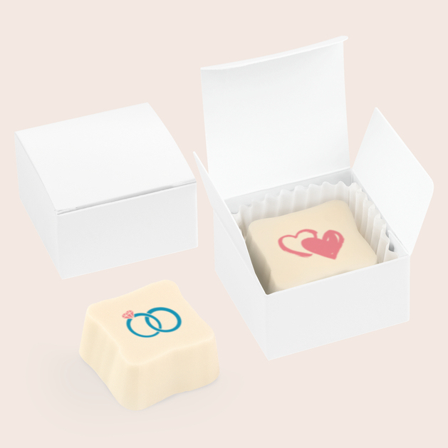 Wedding Oxide Solo - Ohne Alkohol - - individualisierbare Nougat-Praline