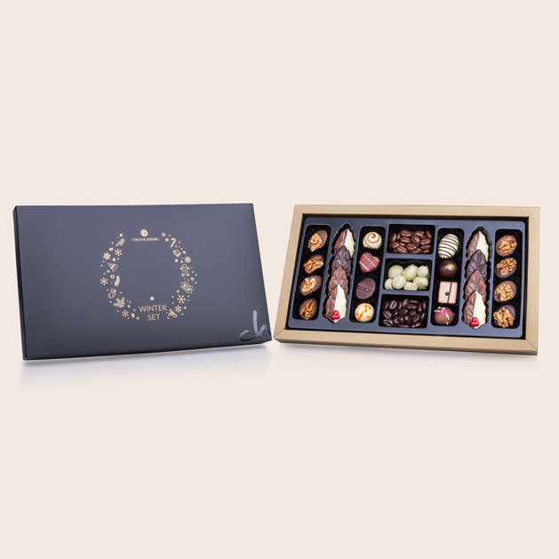 Winter Set Midi - Set aus Pralinen und Schokoladen