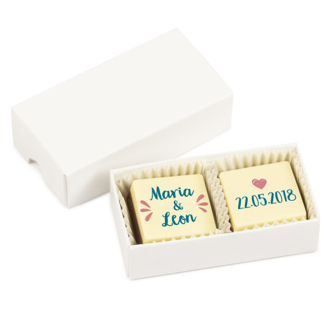 ChocoPrints Duo - 2 individuell bedruckbare Schokoladensteine