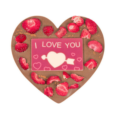 ChocoHerz 'Love' mit Chili, Erdbeeren