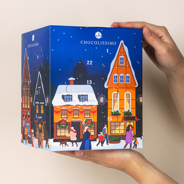 Adventskalender XL mit weihnachtlichem Design