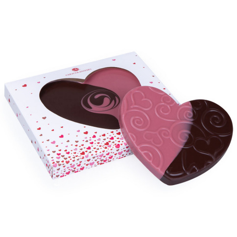 Herz aus Schokolade zum Valentinstag