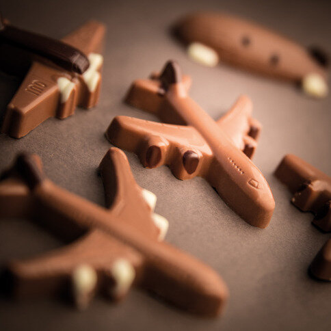 Flugzeuge aus belgischer Schokolade