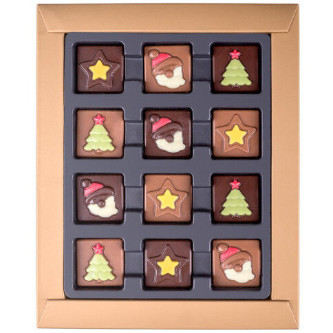 Santas & Trees - 24 Schokoladentäfelchen zu Weihnachten