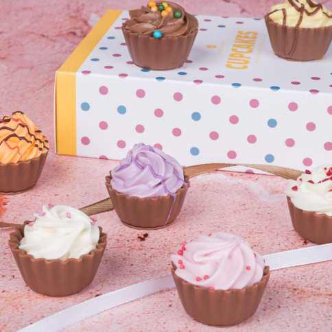 6 American Cupcakes - Geburtstag - gefüllte Cupcake-Pralinen