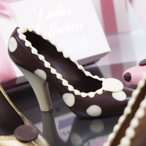 Choco High Heel - Black - Schuh aus Zartbitterschokolade
