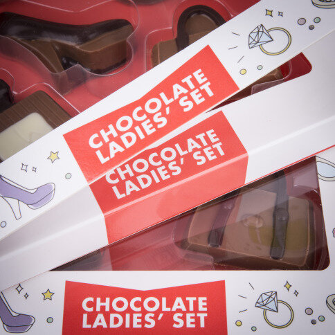 Mode-Set aus Schokolade - 5 Schokoladenfiguren