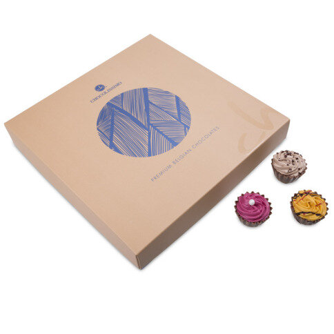 Square Maxi - 12 Cupcake-Pralinen in edler Verpackung