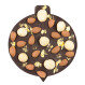 ChocoChristbaumkugel mit Nüssen, Blattgold