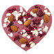 Ruby Herz mit Mandeln und Kirschen - Schokolade