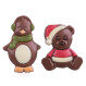 Weihnachtsbärchen und Pinguin