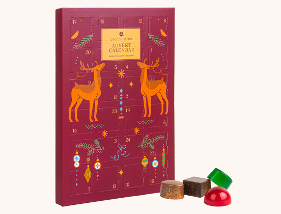 Die einzigartigen Merkmale des burgunderroten Adventskalenders