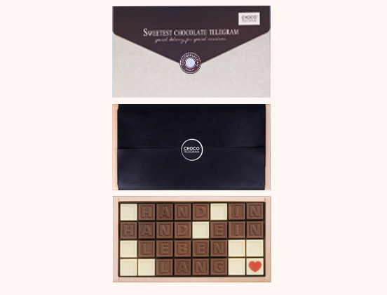 Schokolade Hand in Hand