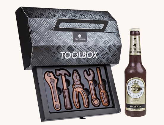 Einzigartige Merkmale des Schokoladen-Toolkits mit Schokoladenbierflasche