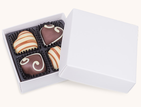 Einzigartige Merkmale der herzförmigen Pralinen