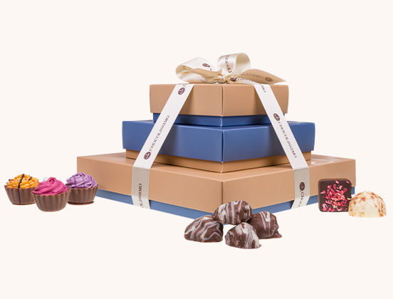 Einzigartige Merkmale des Geschenksets mit Schokoladenpralinen und Bonbons