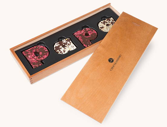 Einzigartige Eigenschaften des papa's chocolate Schriftzuges zum Vatertag