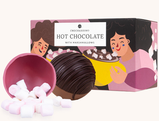 Einzigartige Merkmale von Schokoladenmilchkugel und Rubin mit Marshmallows