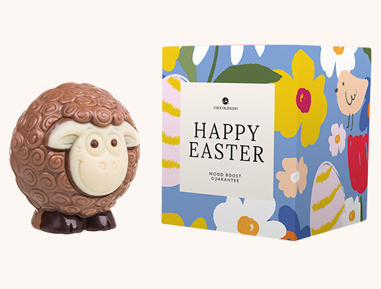 Einzigartige Merkmale von Milchschokoladenschafen für Ostern