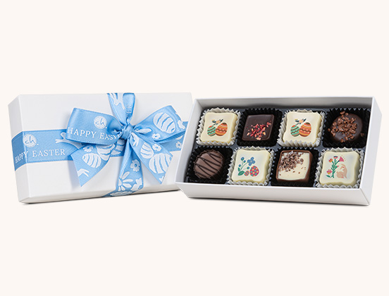 Einzigartige Merkmale des Pralinen-Sets mit Ostermotiven