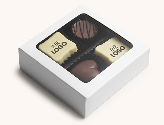 Einzigartige Eigenschaften von Schokoladenpralinen in einer personalisierten Schachtel für Unternehmen