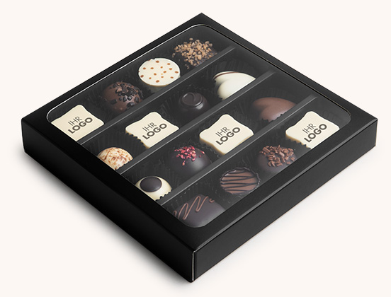 Einzigartige Eigenschaften von Schokoladenpralinen in einer personalisierten Schachtel für Unternehmen