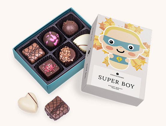 Einzigartige Merkmale des Superboy-Pralinen-Sets