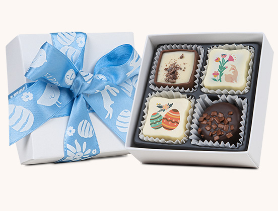 Einzigartige Merkmale des Pralinen-Sets mit Ostermotiven