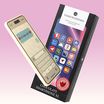 Schokoladen-Smartphone zum Valentinstag Ich liebe dich