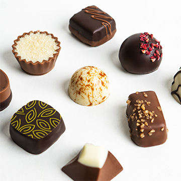 Eine Pralinenschachtel aus dem personalisierten Weihnachtsset