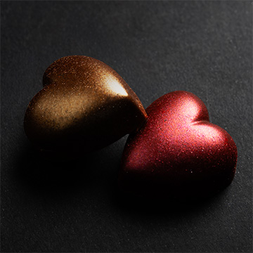 Pralinenherzen mit Karamellf&uuml;llung