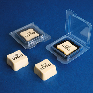 Praline Oxide Crystal solo mit beliebigem Aufdruck für Business präsentiert