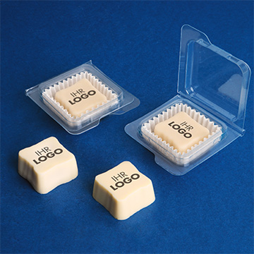 Praline Oxide Crystal solo mit beliebigem Aufdruck für Business präsentiert