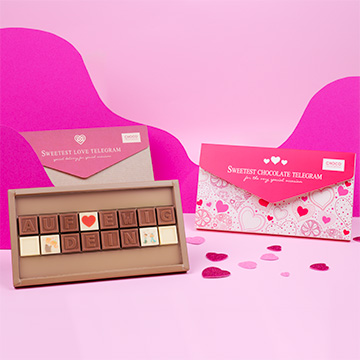 Schokoladentelegramm für verschiedene Anlässe