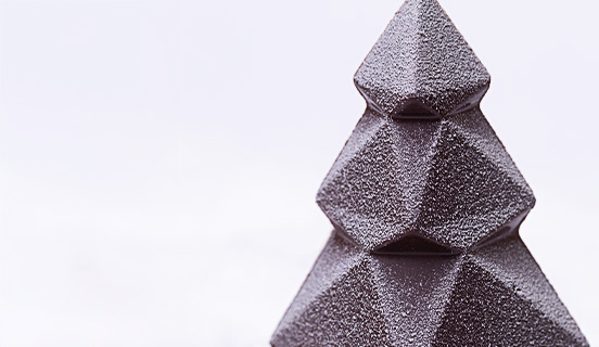Details am Schokoladen-Weihnachtsbaum