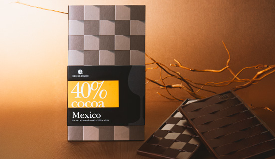Geschmacksaromen in einer Tafel Schokolade mit 40% Kakaoanteil aus Mexiko