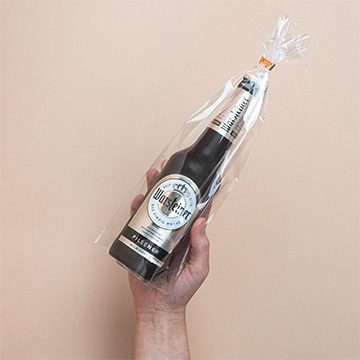 handgefertigte Bierflasche aus belgischer Schokolade