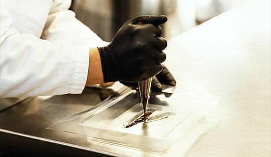 Formen einer belgischen Schokoladenfigur