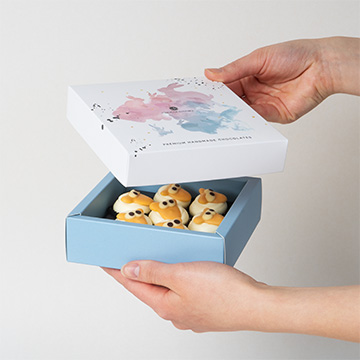 Set aus belgischen Schokoladenpralinen in Form von Schafen