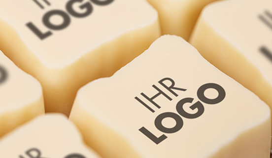 Praline mit ausgwähltem Logo für B2B