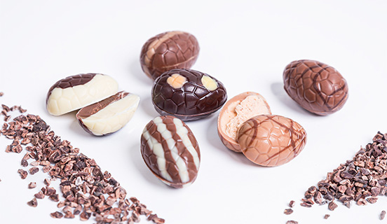 Pralinen in Ostereierform